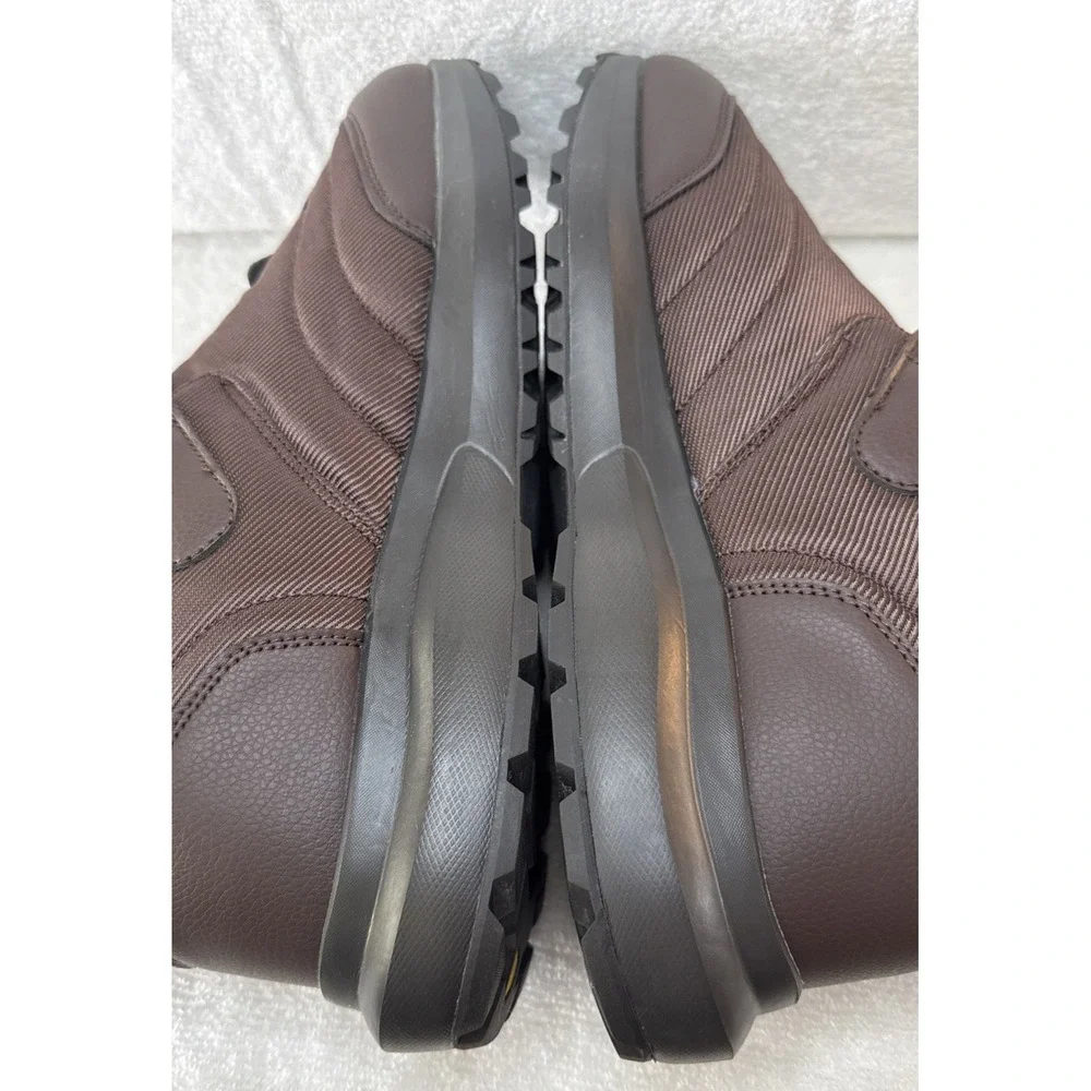 FitVille Mens Winter Snow Boots Fur Lined Hook Loop Brown 11.5EW CozyCore V3